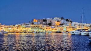 Naxos by night